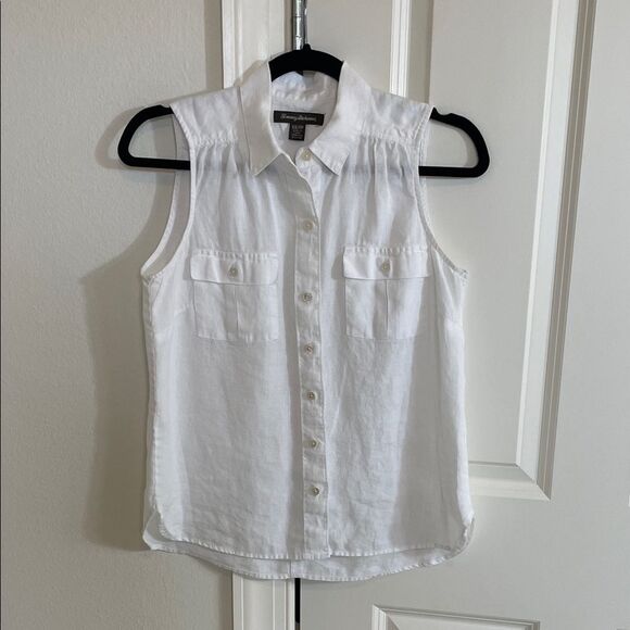 Tommy Bahama Sleeveless Button Down Camp Shirt - Picture 1 of 2